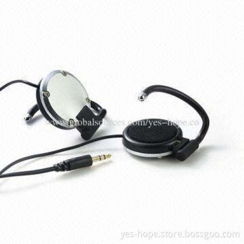 Lightweight Stereo Earhook Headphones with 5mW Rated Power